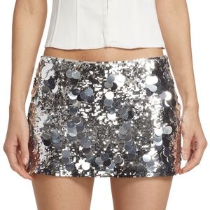 Guizio Sequined Mini Skirt